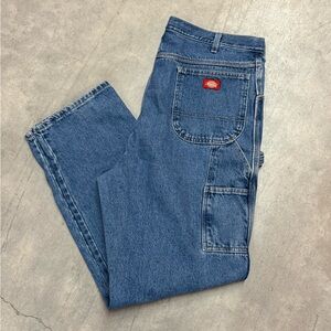 Dickies Blue Denim Jeans with Logo Patch